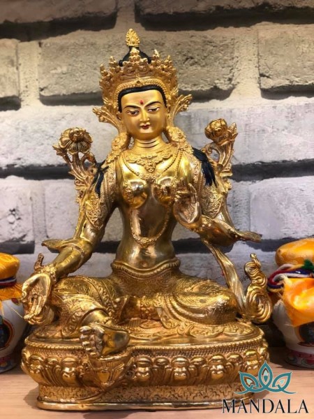 Tôn tượng Tara Xanh 33cm