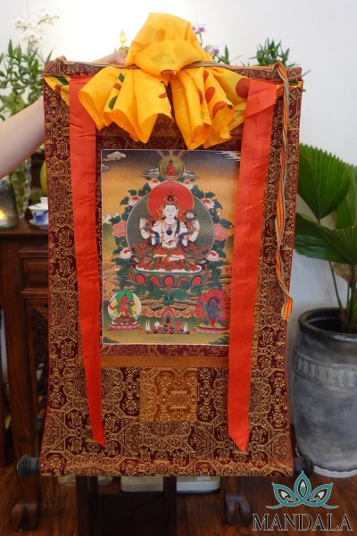 thangka quan âm tứ thủ 60cm